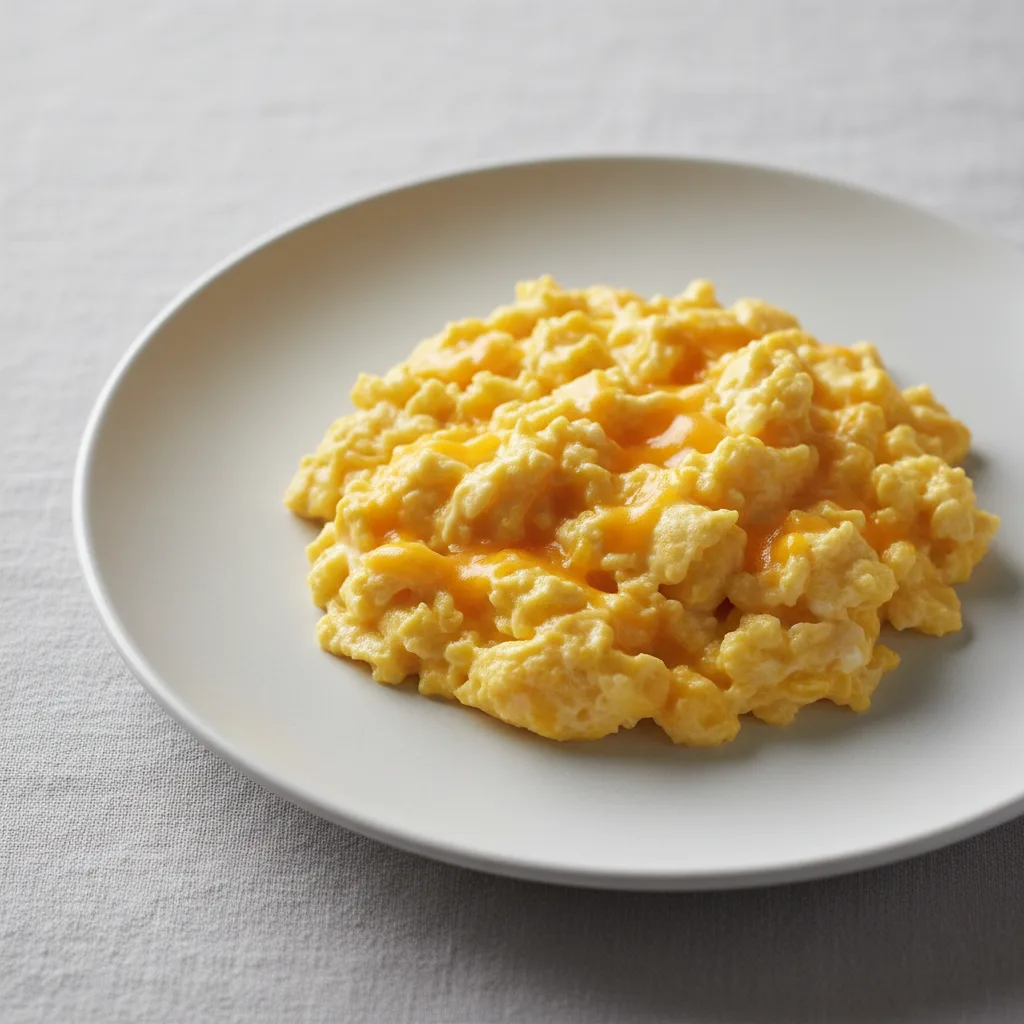 Scrambled Eggs with Cheddar Cheese Scrambled Eggs with Cheddar Cheese