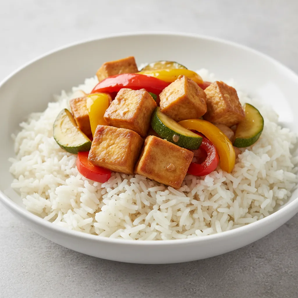 Jain Style Stir Fried Tofu with Veggies