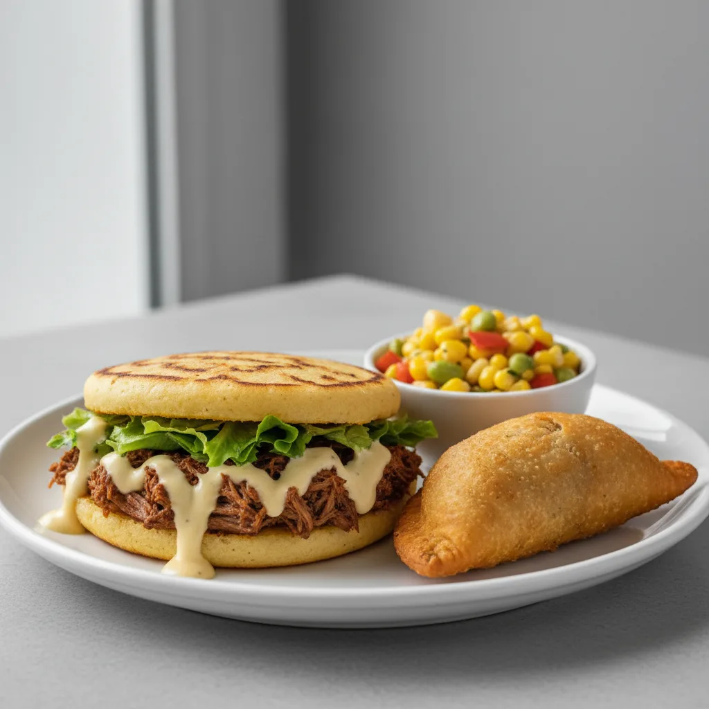 Colombianisima Arepa and Beef Empanada Colombianisima Arepa and Beef Empanada