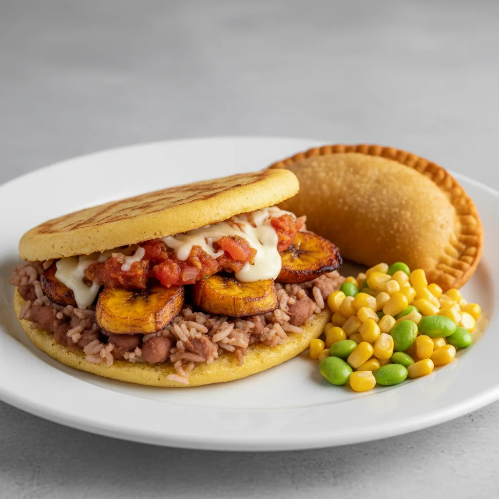Farmers Arepa and Chicken Empanada Farmers Arepa and Chicken Empanada