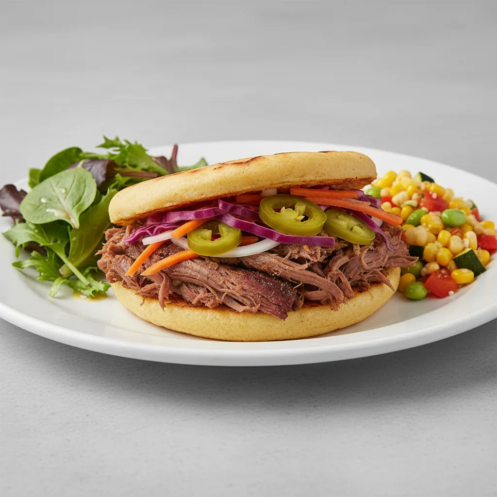 Banh Me Arepa with Sides Banh Me Arepa with Sides