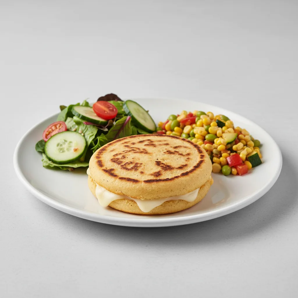 Cheese Arepa with Sides Cheese Arepa with Sides