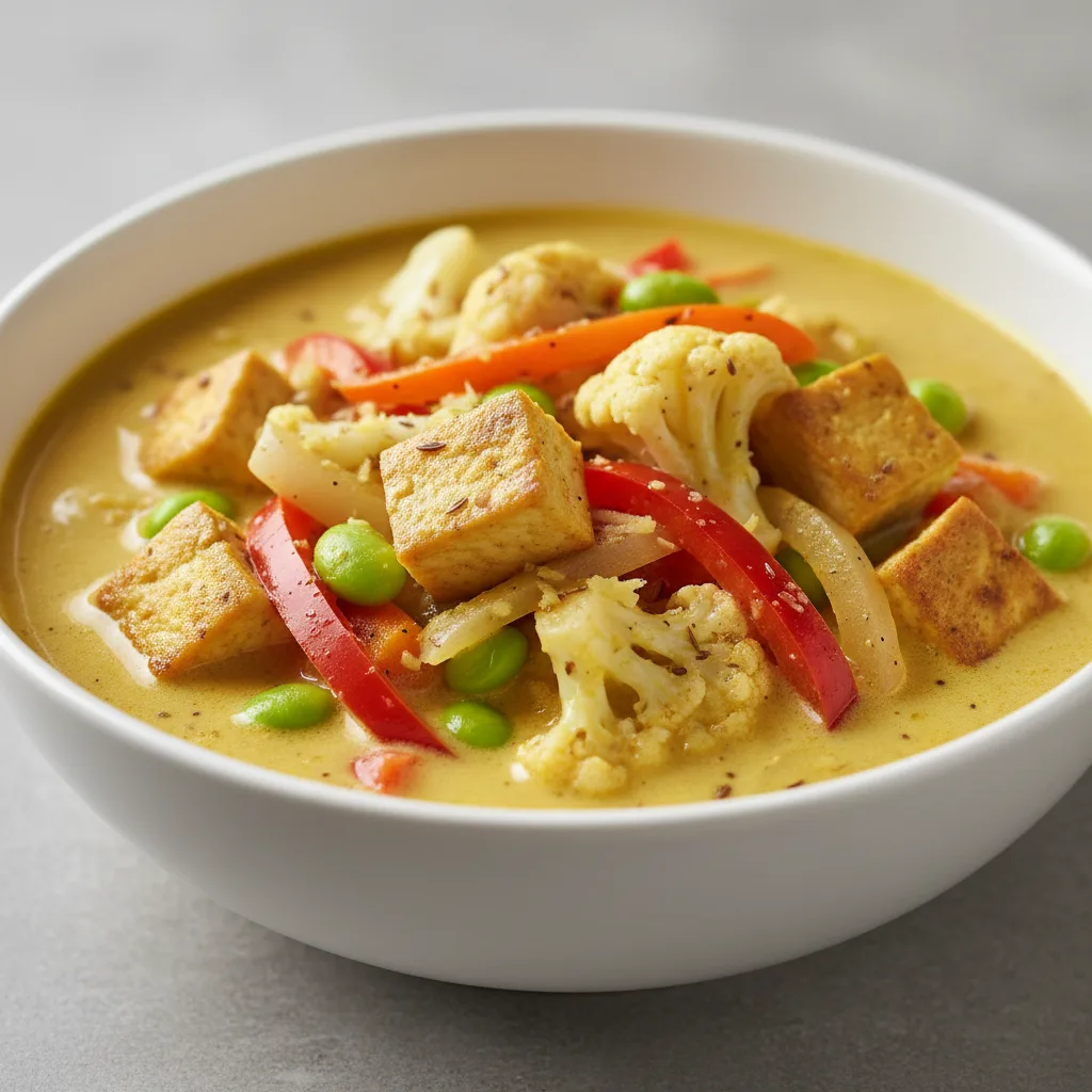 Cauliflower and Tofu Coconut Stew Cauliflower and Tofu Coconut Stew