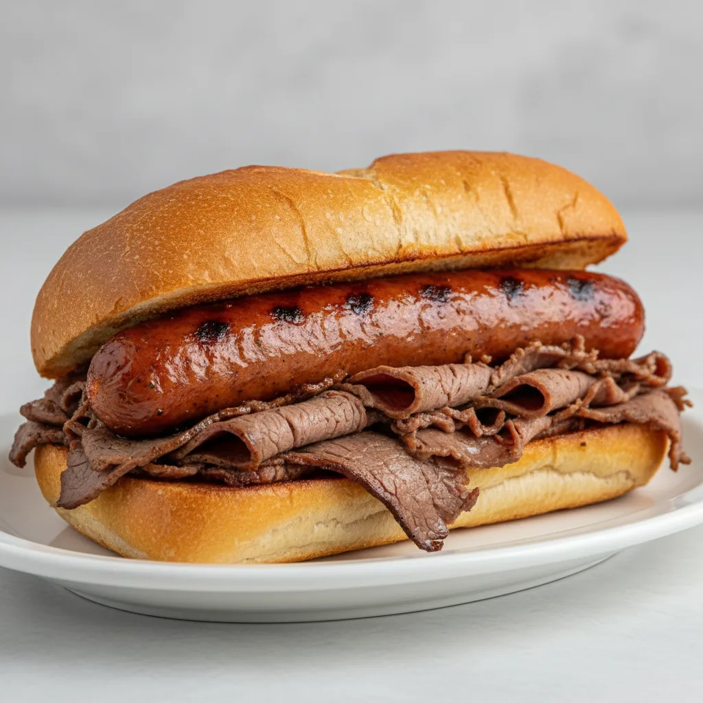 Beef and Sausage Combo Sandwich