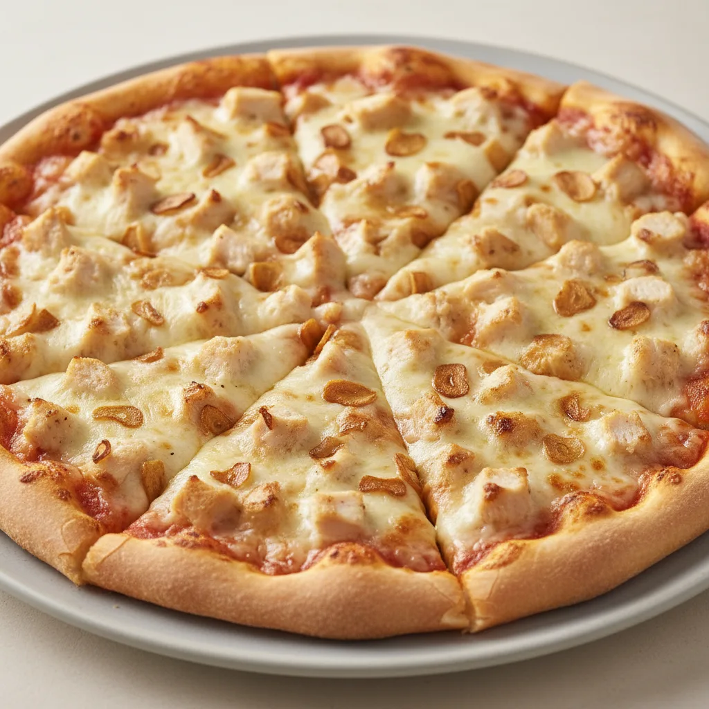 Traditional Garlic and Chicken Pizza (16")