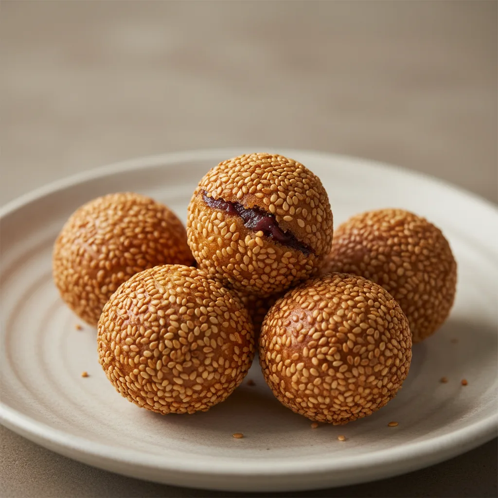 Sesame Balls with Red Bean Paste Sesame Balls with Red Bean Paste