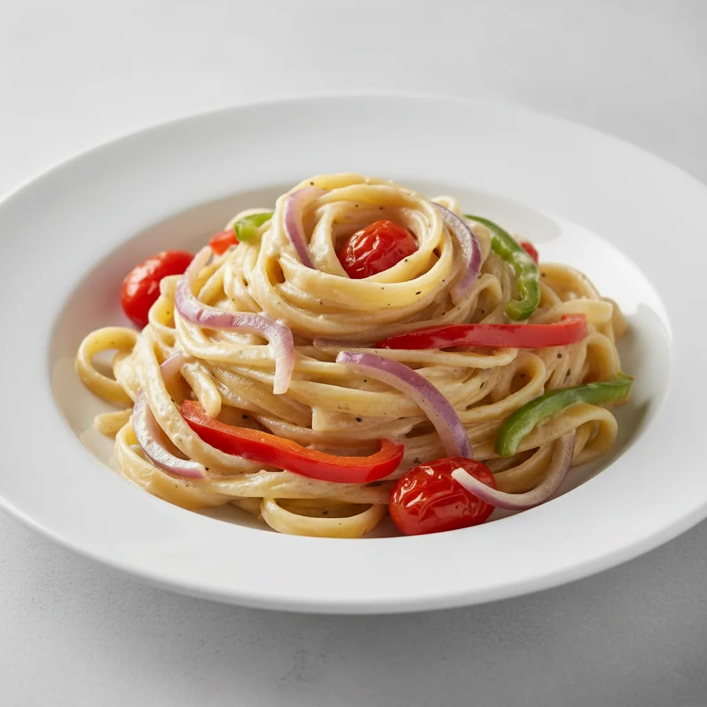 Alfredo Veggie Fettuccine Pasta Alfredo Veggie Fettuccine Pasta
