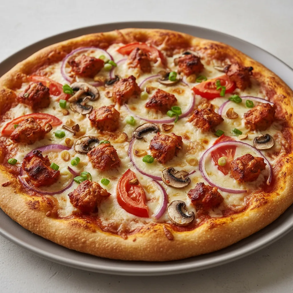 Gluten Free Amritsar Chicken Tandoori Chicken Pizza Gluten Free Amritsar Chicken Tandoori Chicken Pizza