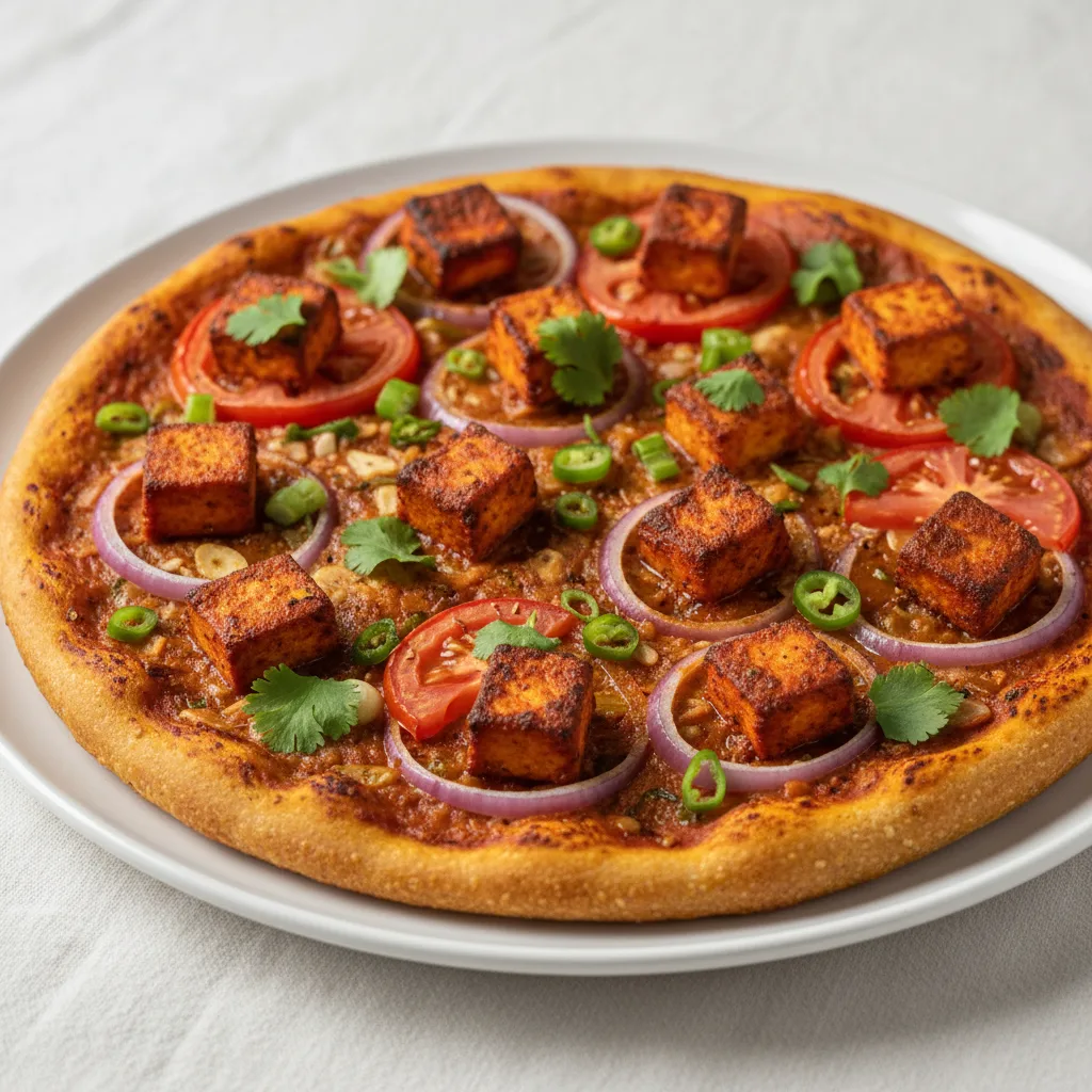 Gluten Free Tandoori Paneer Pizza Gluten Free Tandoori Paneer Pizza