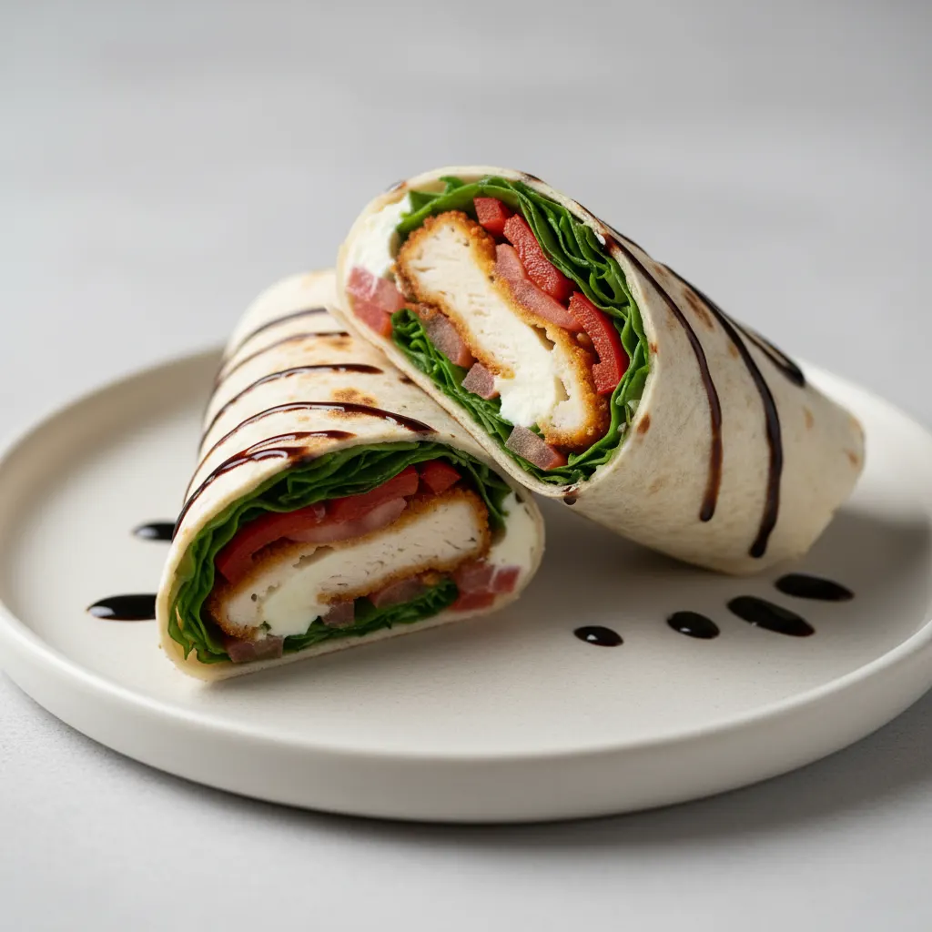 Milanese Wrap with Greek Salad Milanese Wrap with Greek Salad