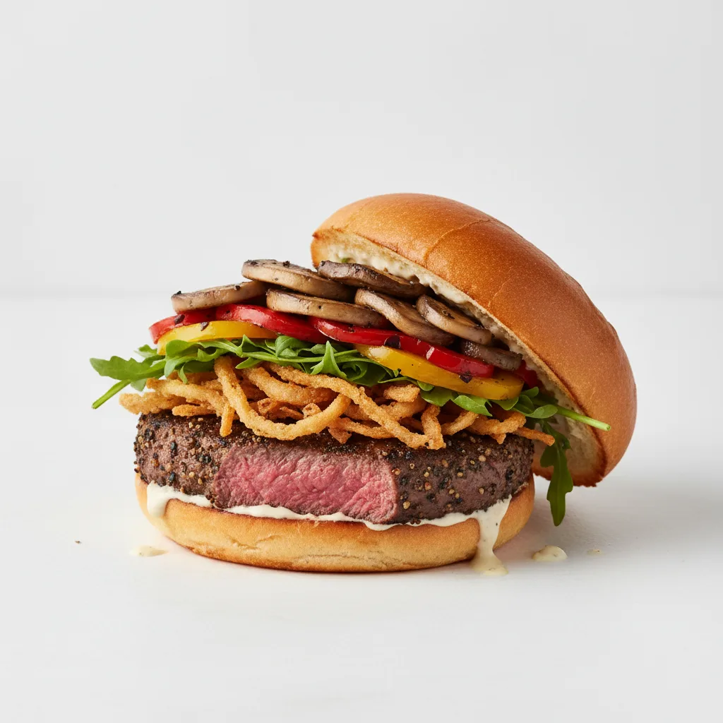 Pepper Crusted Filet Mignon Sandwich Pepper Crusted Filet Mignon Sandwich
