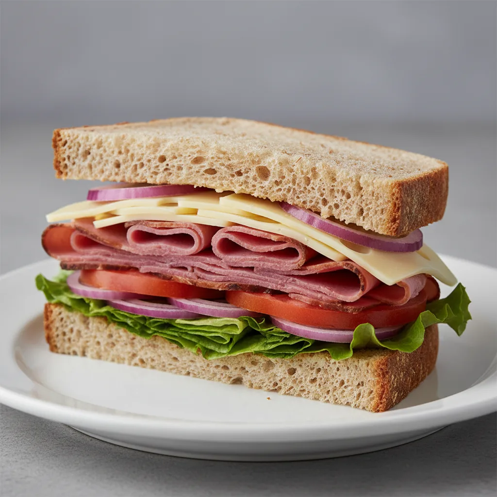 Black Forest Ham and Swiss Sandwich with Chef Salad Black Forest Ham and Swiss Sandwich with Chef Salad