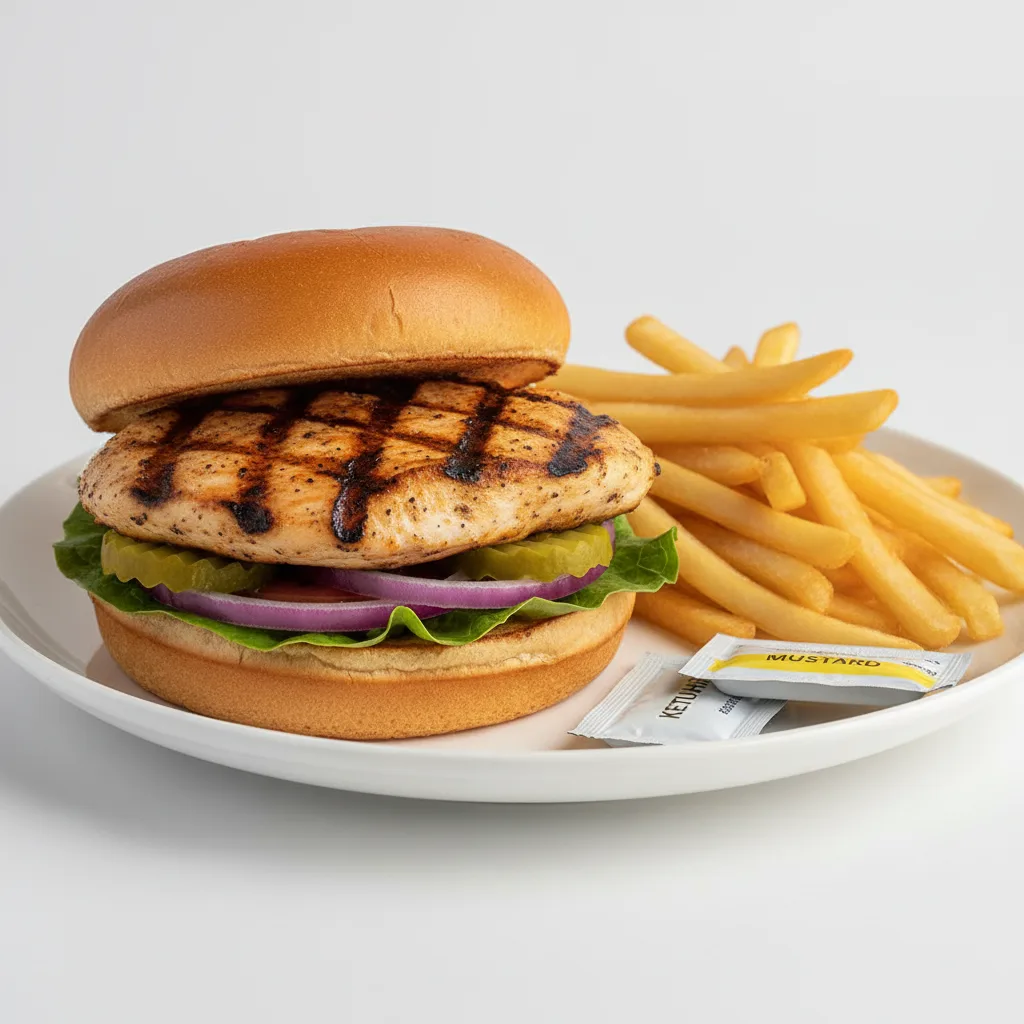Grilled Chicken Sandwich with Fries
