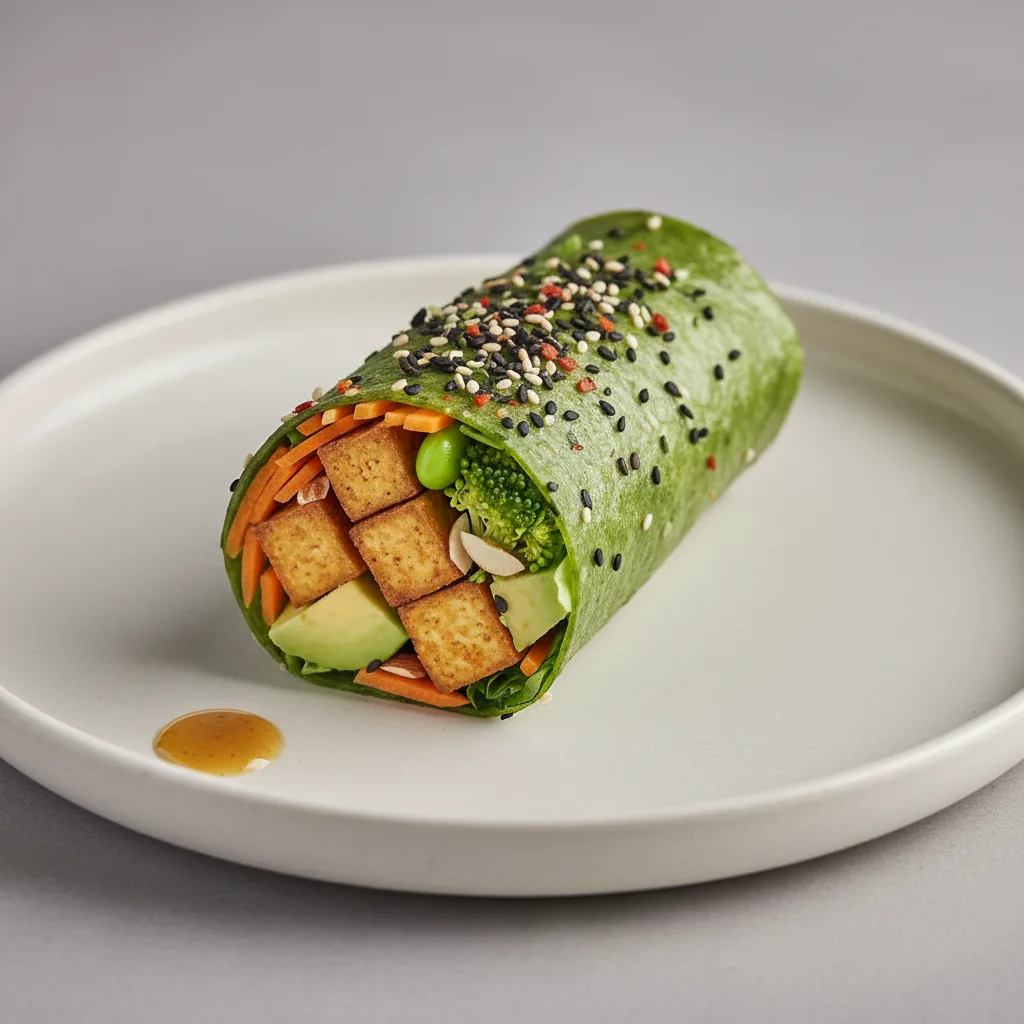 Tokyo Supergreens with Organic Sesame Tofu Wrap Tokyo Supergreens with Organic Sesame Tofu Wrap