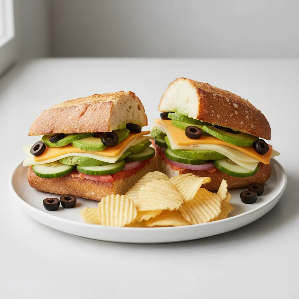 Veggie Lovers Sandwich with Chips Veggie Lovers Sandwich with Chips