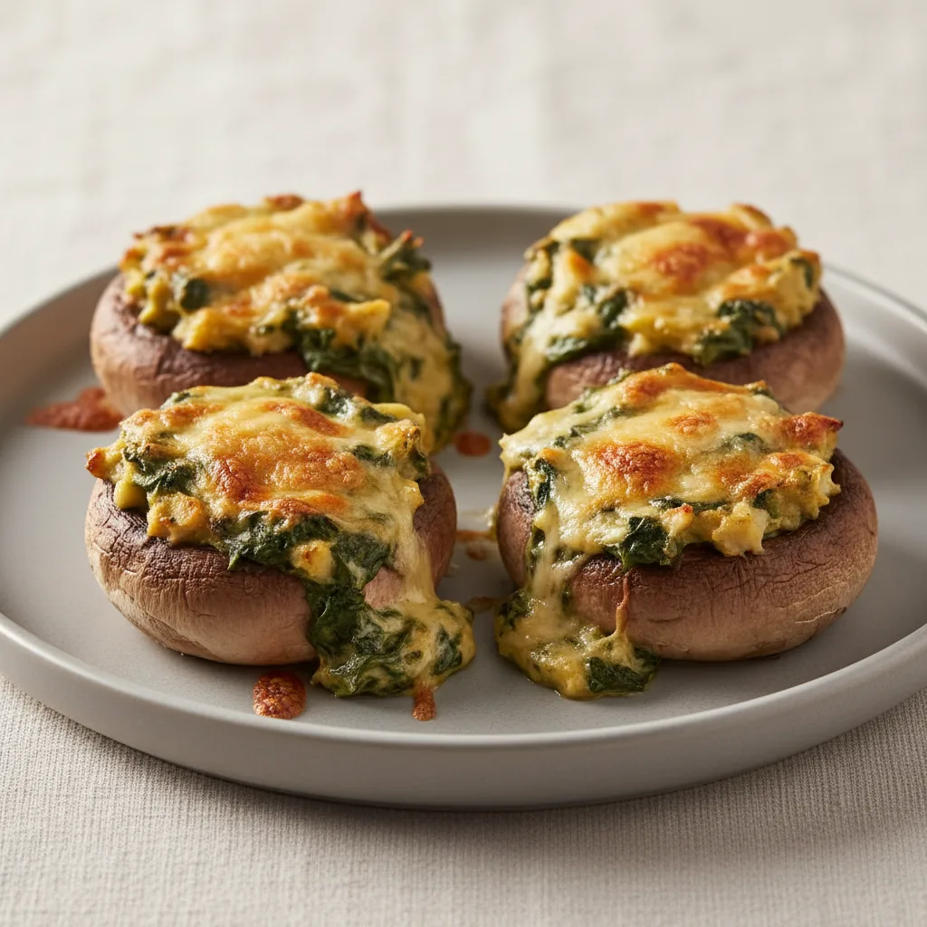 Stuffed Mushrooms with Spinach Artichoke Stuffed Mushrooms with Spinach Artichoke
