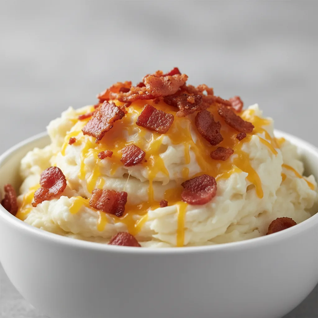 Loaded Mashed Potatoes with Bacon and Cheese Loaded Mashed Potatoes with Bacon and Cheese
