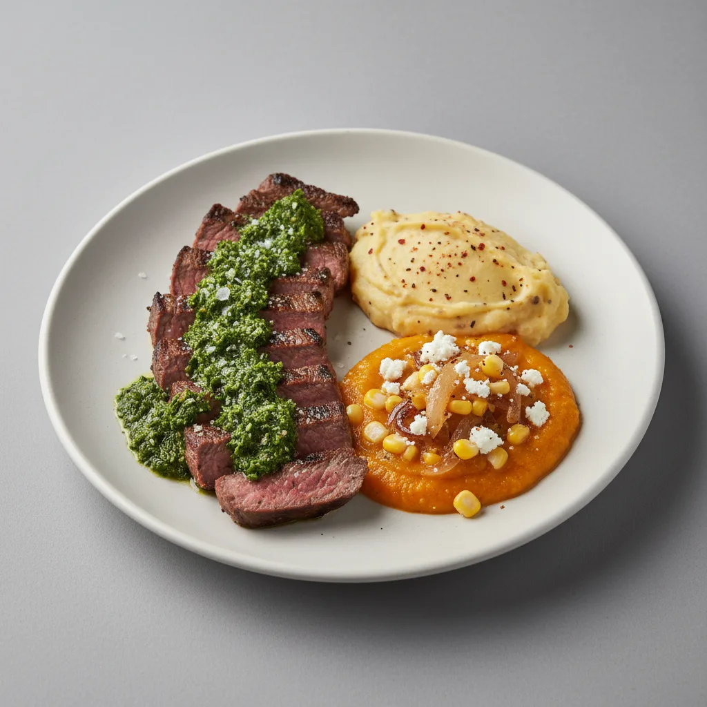 Churrasco with Chimichurri With Chipotle Potatoes and Locro Churrasco with Chimichurri With Chipotle Potatoes and Locro