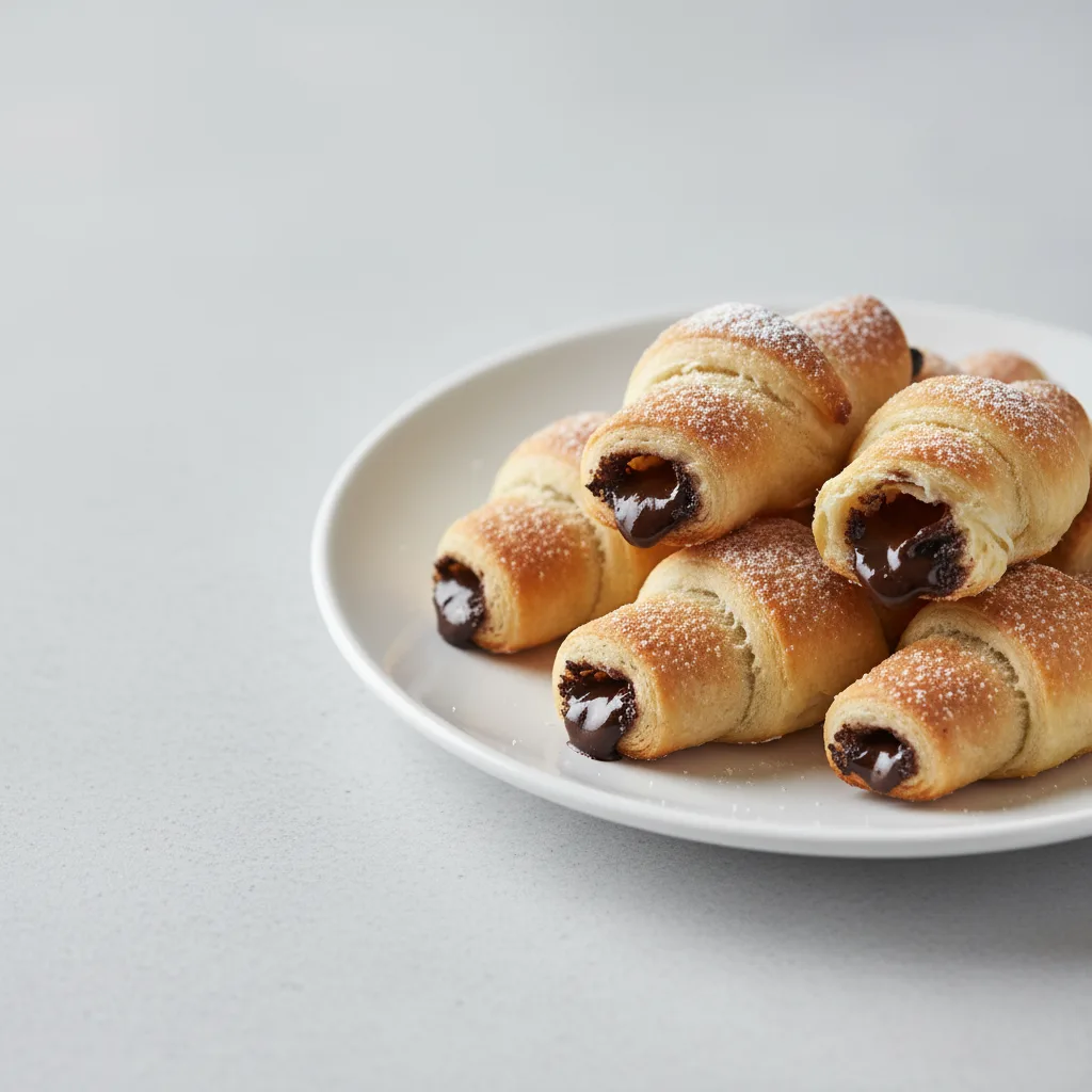 Chocolate Filled Mini Croissants Chocolate Filled Mini Croissants