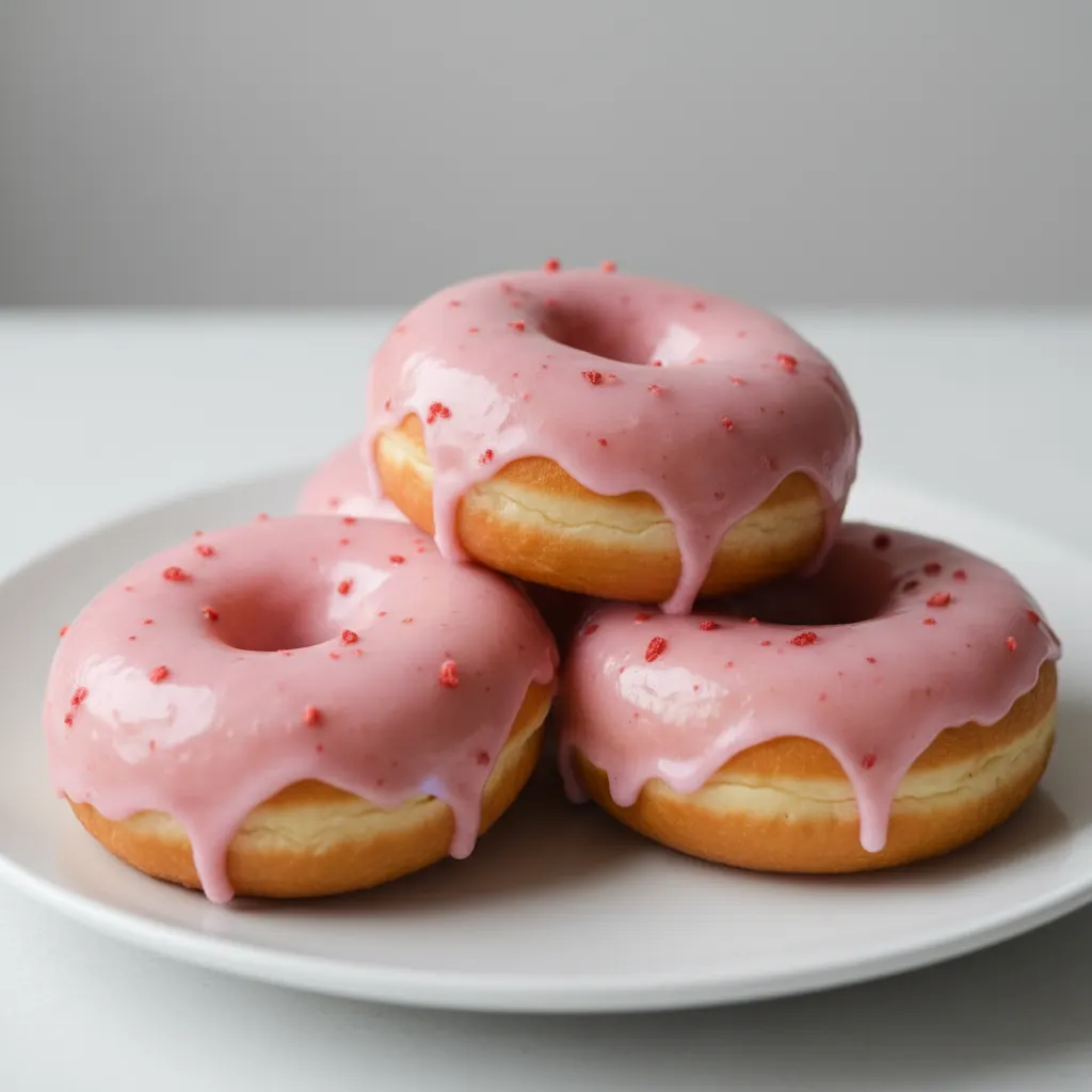 Strawberry Glazed Donuts Strawberry Glazed Donuts