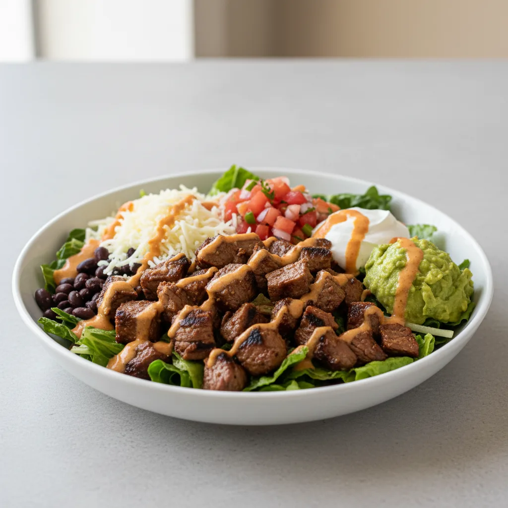 Steak Guisado Salad With Chipotle Ranch Steak Guisado Salad With Chipotle Ranch