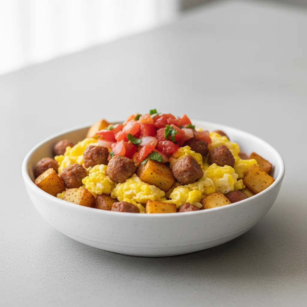 Sausage and Egg Breakfast Burrito Bowl