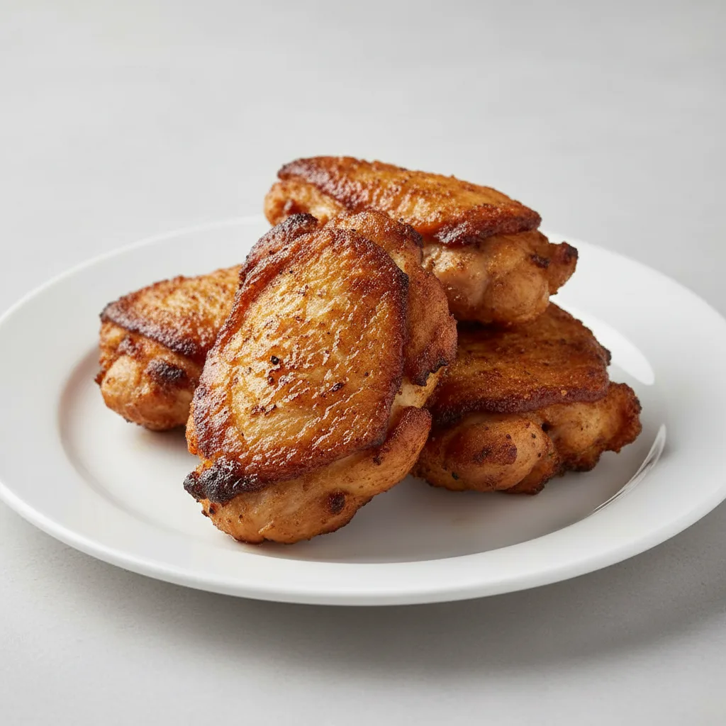 Smoked and Fried Chicken Thigh for Burger Bar Smoked and Fried Chicken Thigh for Burger Bar