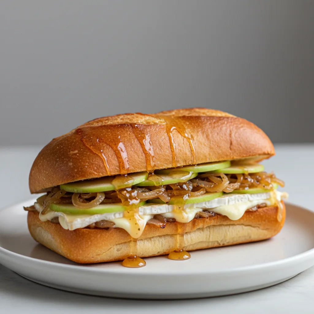 Caramelized Cippolini Granny Smith Apple, Brie, Lavender Honey, Brioche Caramelized Cippolini Granny Smith Apple, Brie, Lavender Honey, Brioche