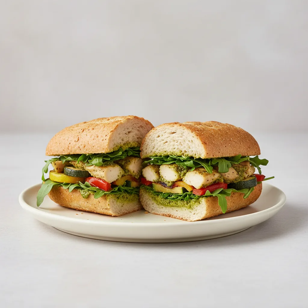 Gluten Free Chicken Pesto Sandwich Gluten Free Chicken Pesto Sandwich