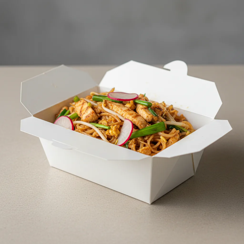 Chicken Pad Thai Boxed Meal Chicken Pad Thai Boxed Meal