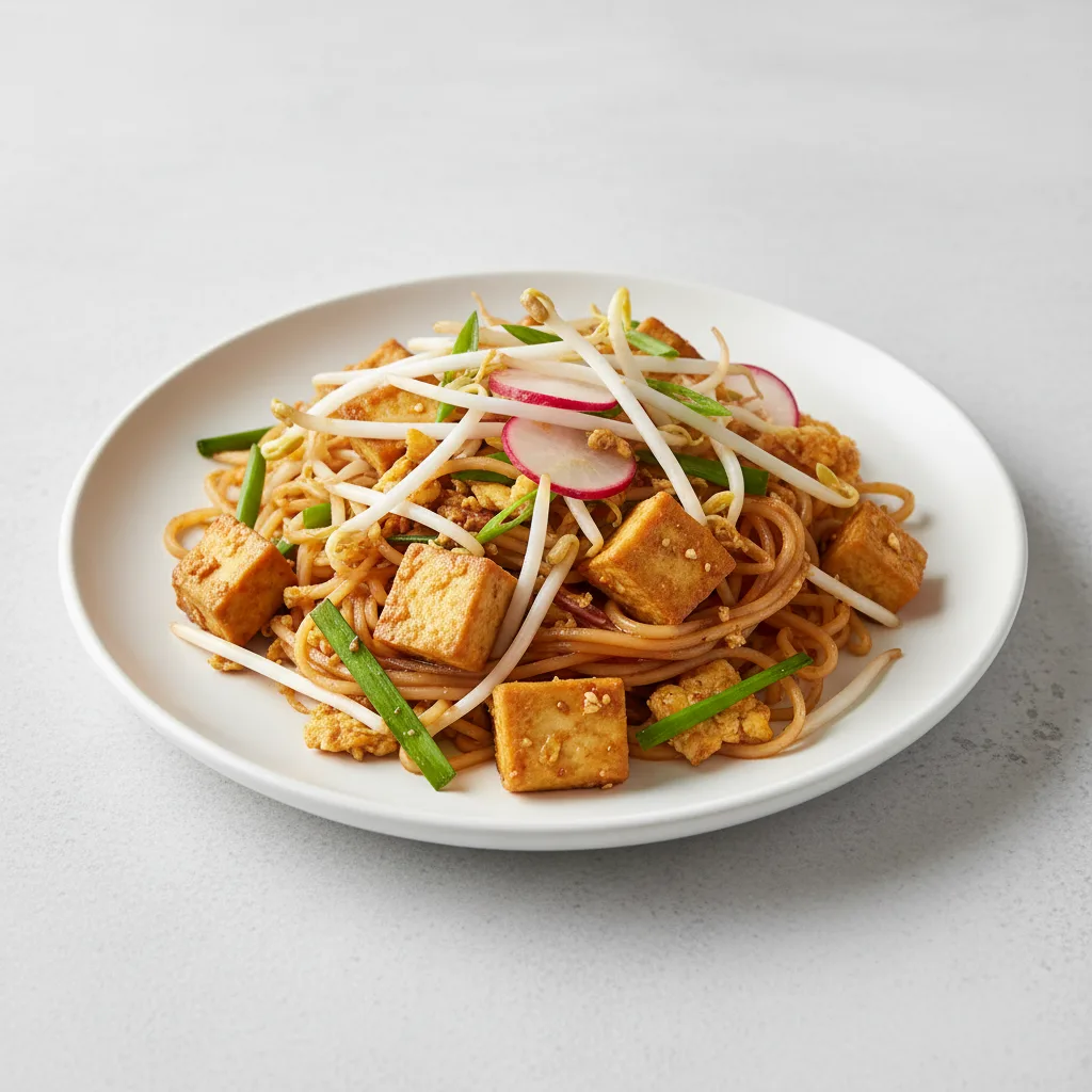 Tofu Pad Thai with Eggs (NO Fish Sauce) Tofu Pad Thai with Eggs (NO Fish Sauce)
