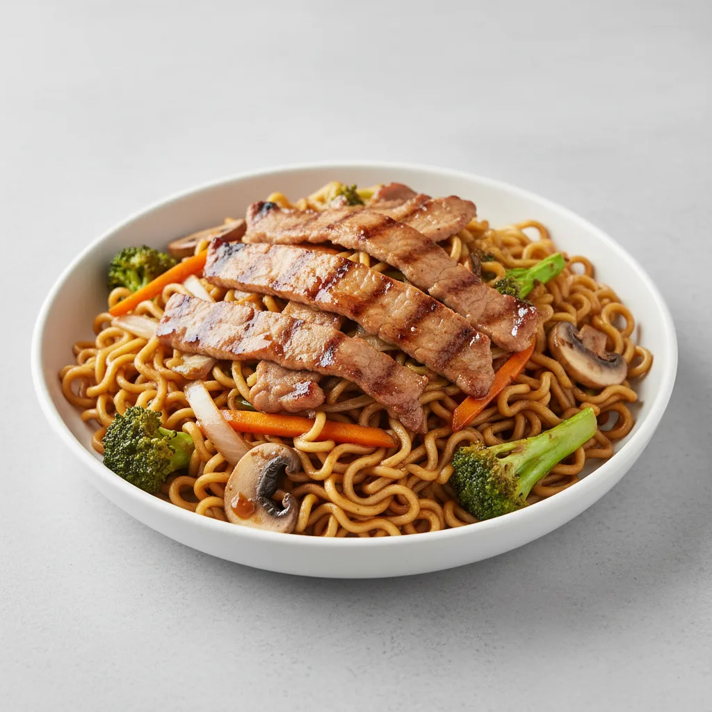 Mongolian Pork Teriyaki Noodles Mongolian Pork Teriyaki Noodles