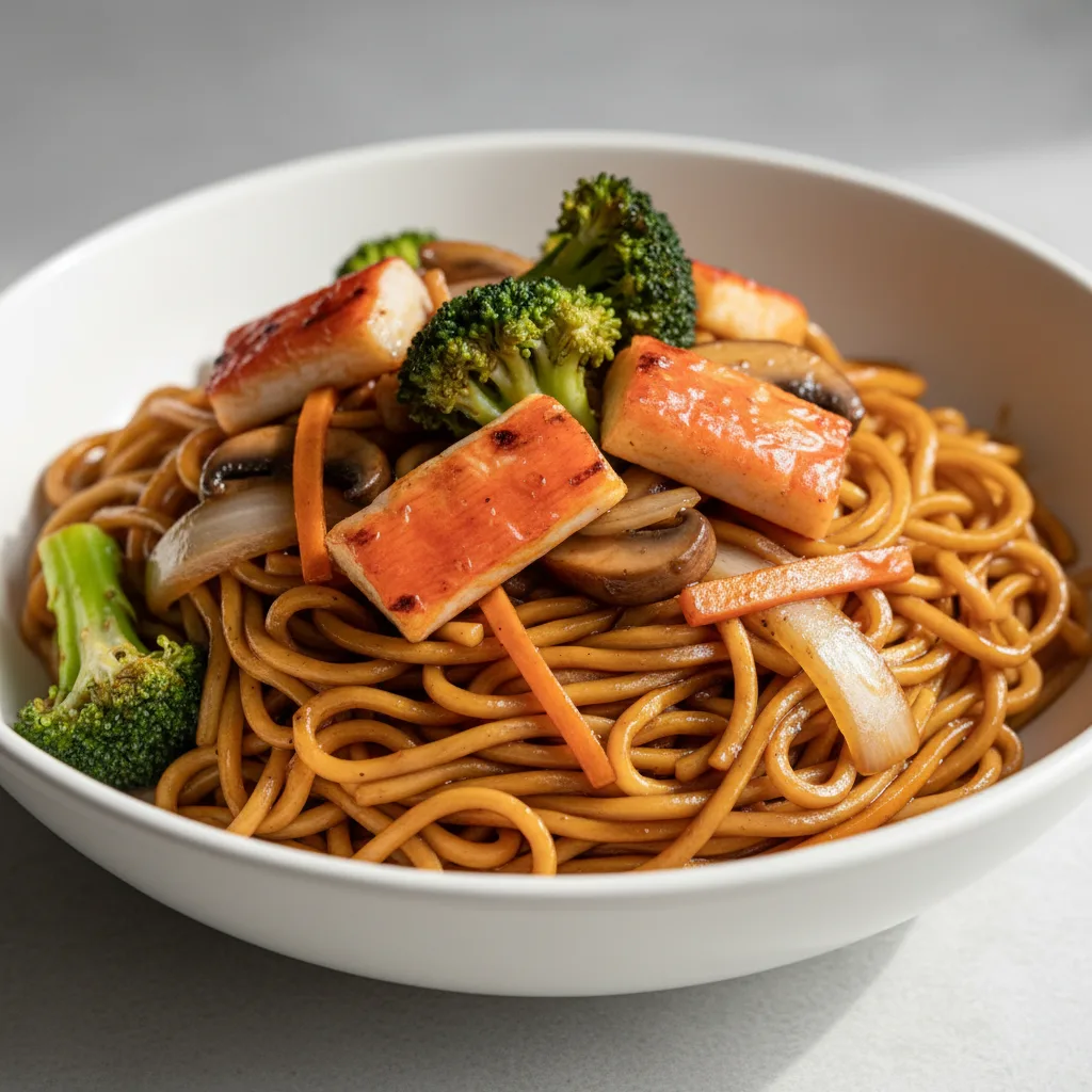 Mongolian Crab Teriyaki Noodles Mongolian Crab Teriyaki Noodles