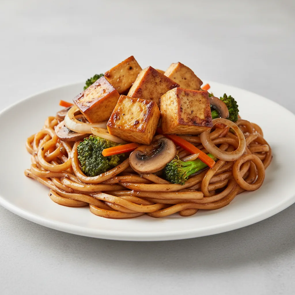 Mongolian Tofu Teriyaki Noodles Mongolian Tofu Teriyaki Noodles
