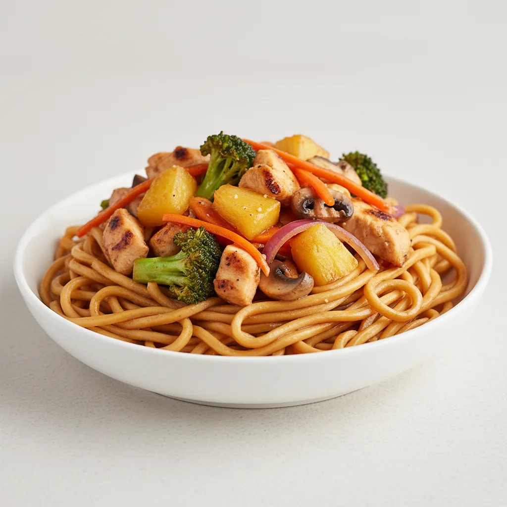 Mongolian Chicken Pineapple Noodles Mongolian Chicken Pineapple Noodles
