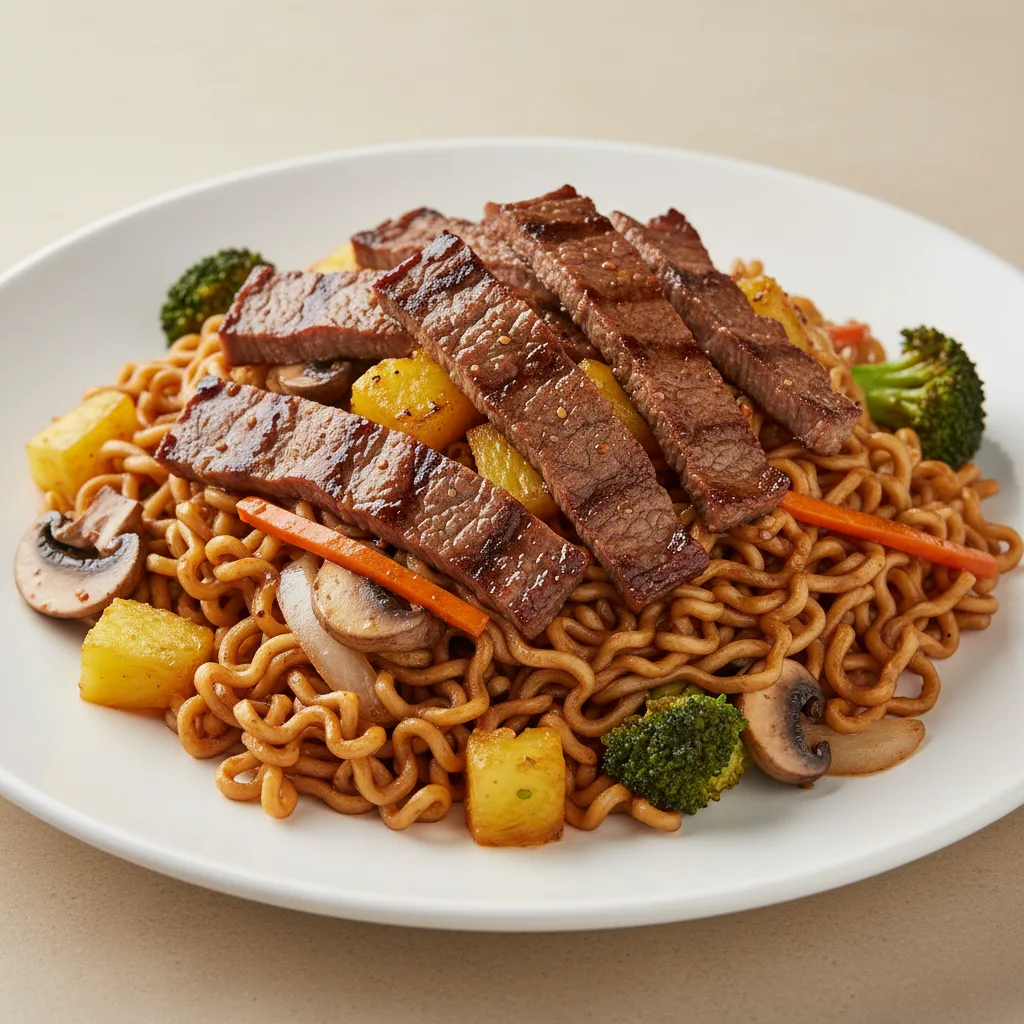 Mongolian Beef Belly Pineapple Noodles Mongolian Beef Belly Pineapple Noodles