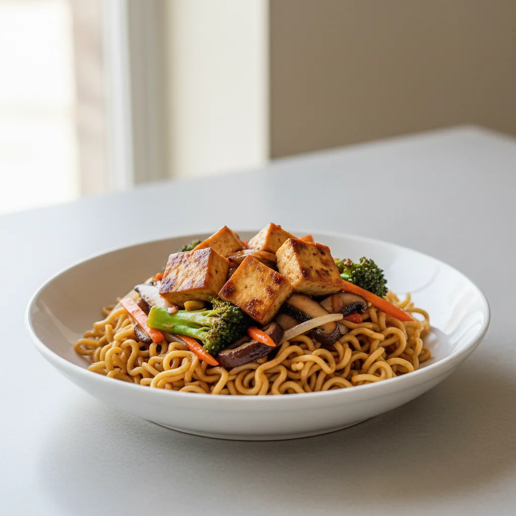 Mongolian Tofu Pineapple Noodles Mongolian Tofu Pineapple Noodles