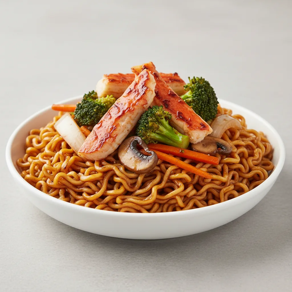 Mongolian Crab Spicy Teriyaki Noodles Mongolian Crab Spicy Teriyaki Noodles