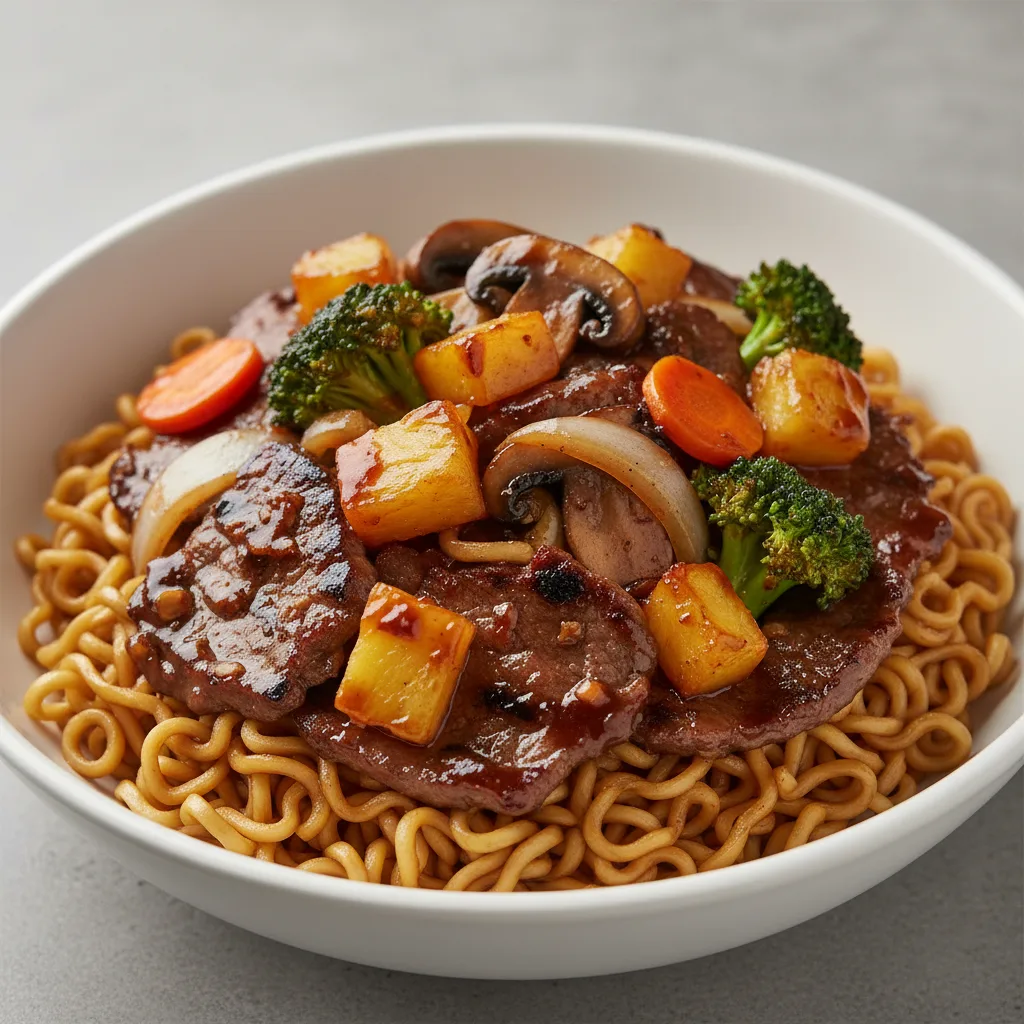 Mongolian Beef Belly Pineapple Bowl Mongolian Beef Belly Pineapple Bowl