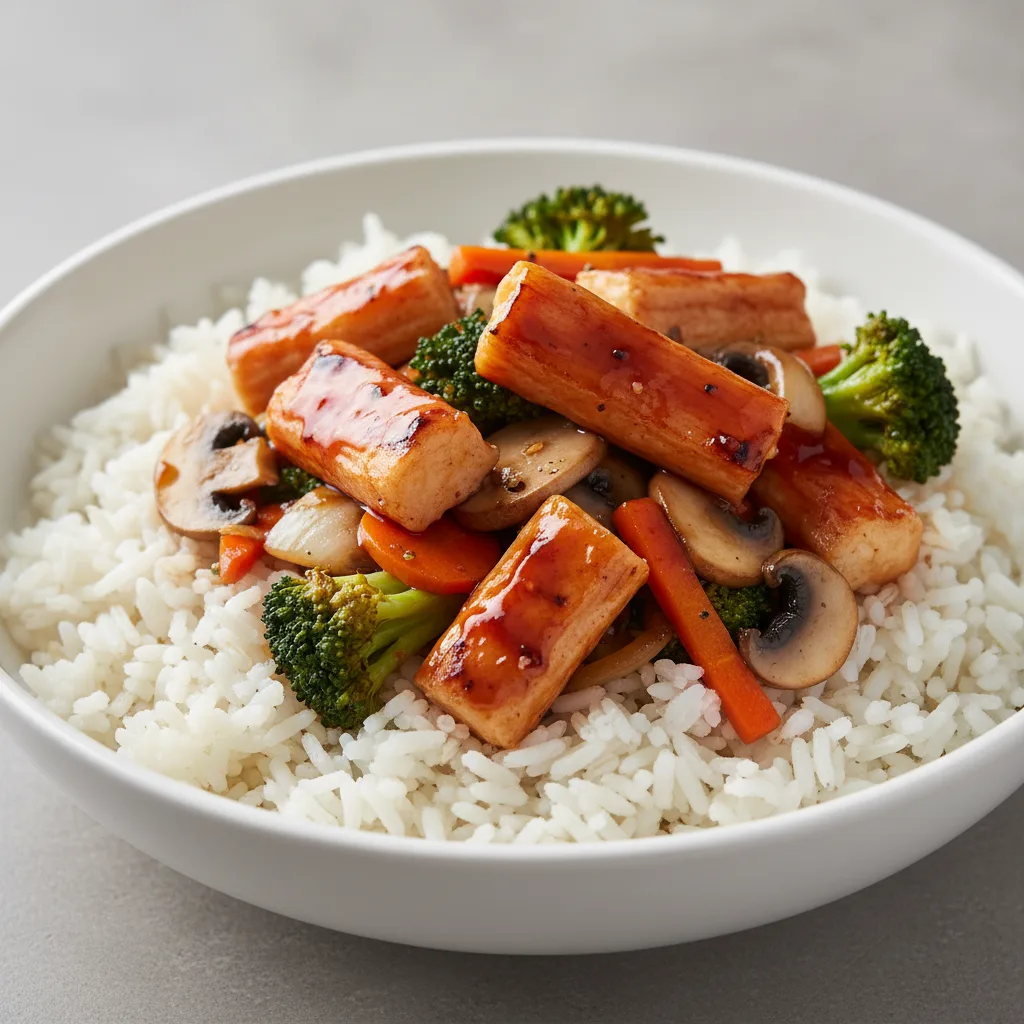 Mongolian Crab Teriyaki Rice Bowl Mongolian Crab Teriyaki Rice Bowl