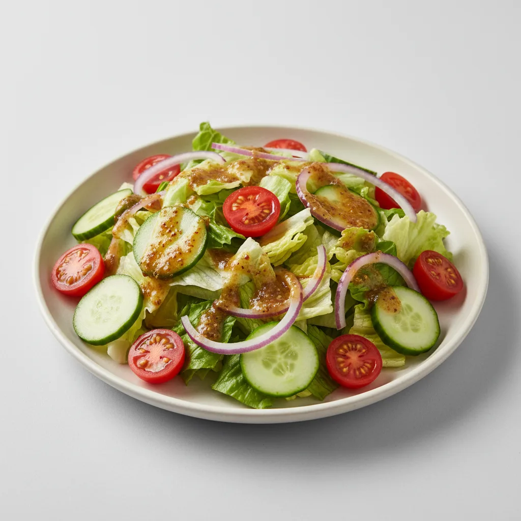 Green Side Salad with Mediterranean Dressing Green Side Salad with Mediterranean Dressing
