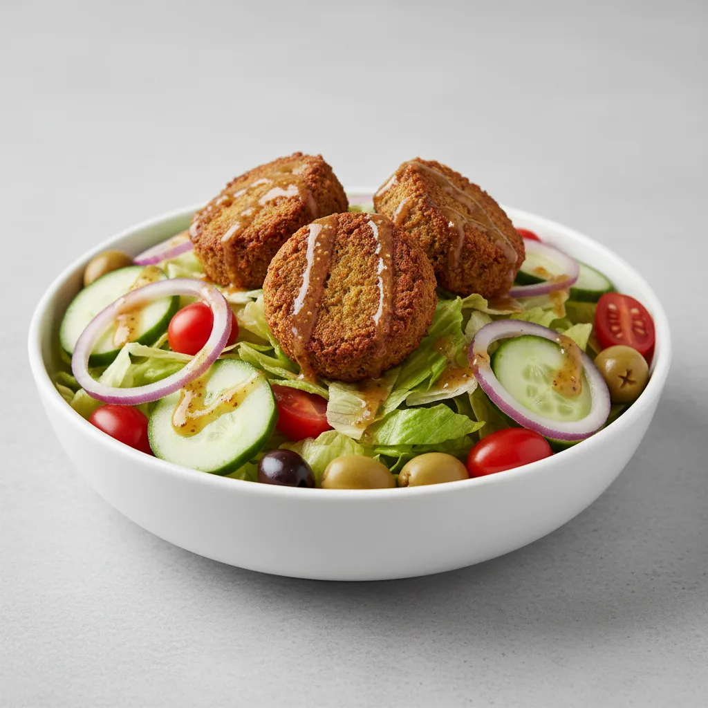 Gluten-Free Falafel Entree Salad (No Pita) Gluten-Free Falafel Entree Salad (No Pita)