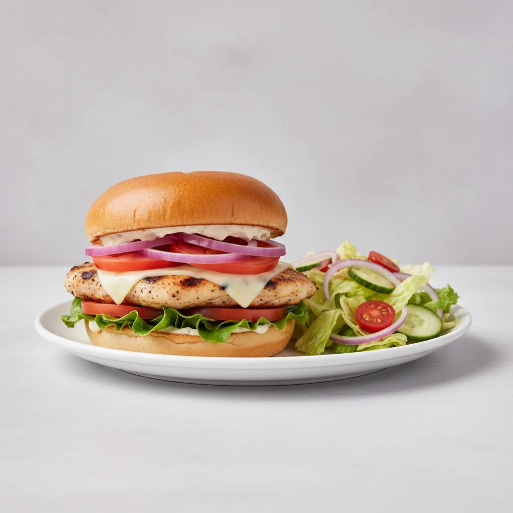 Chicken Burger with Side Salad Chicken Burger with Side Salad