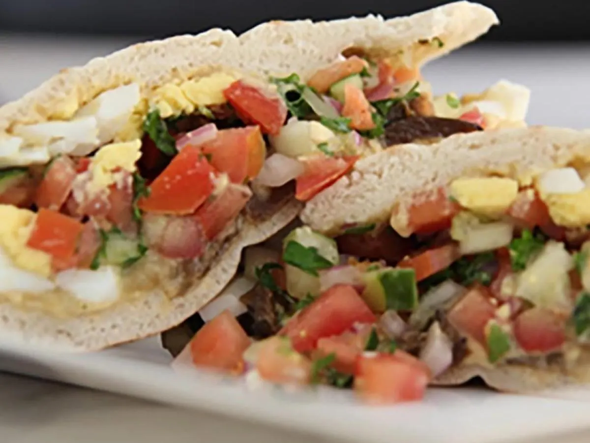 Gluten Free Classic Mediterranean Sandwich with Allergen Free Salad