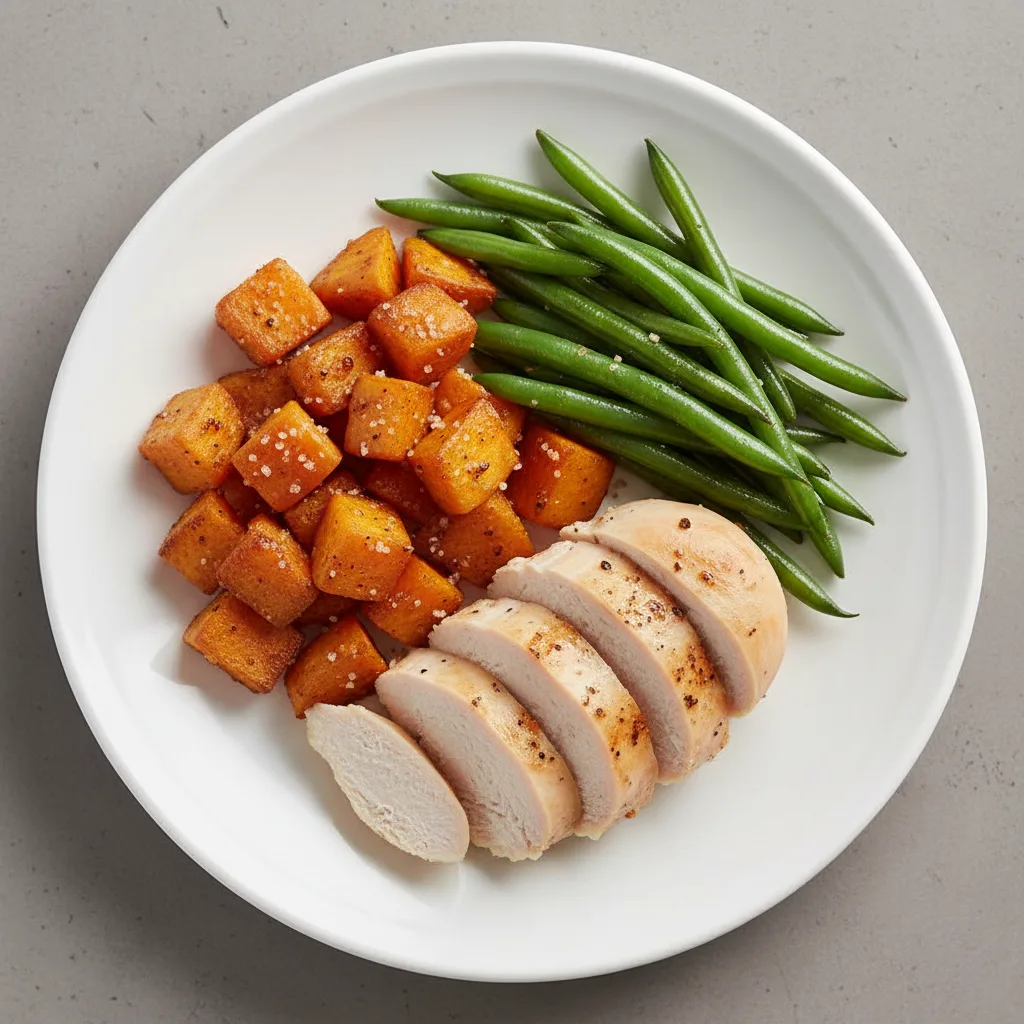 [FLEXPORT] Baked Chicken with Roasted Sweet Potatoes and Green Beans [NO NUTS]