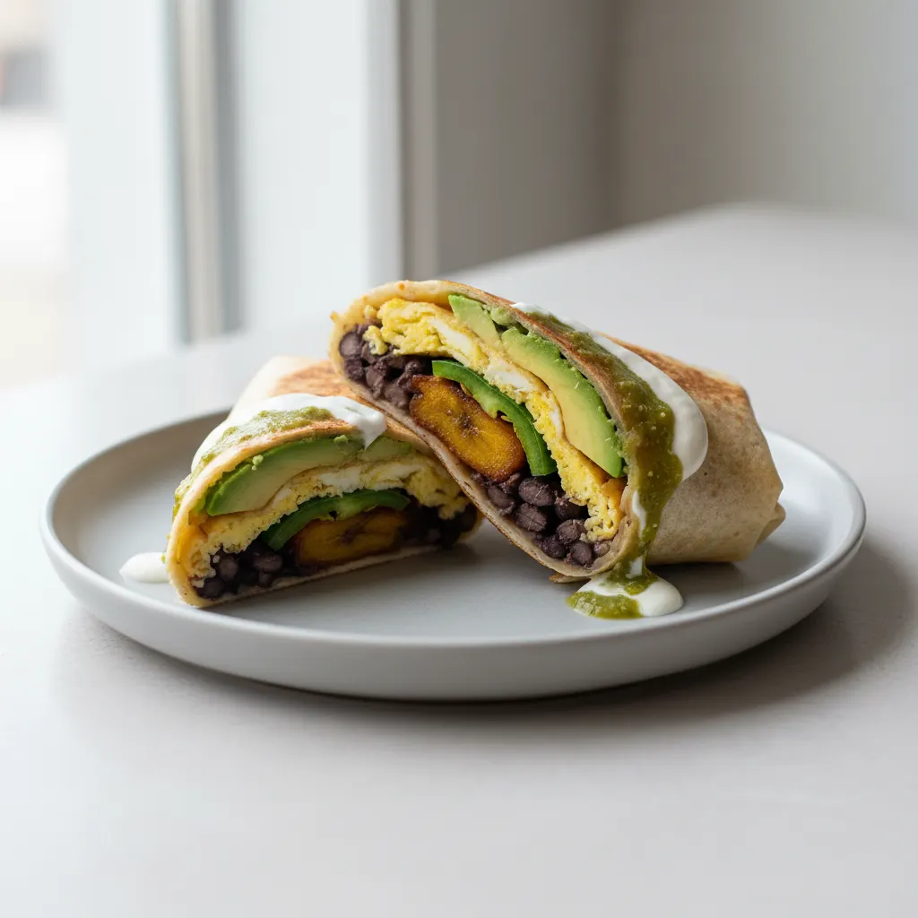 La Nina Breakfast Burrito (Vegetarian)