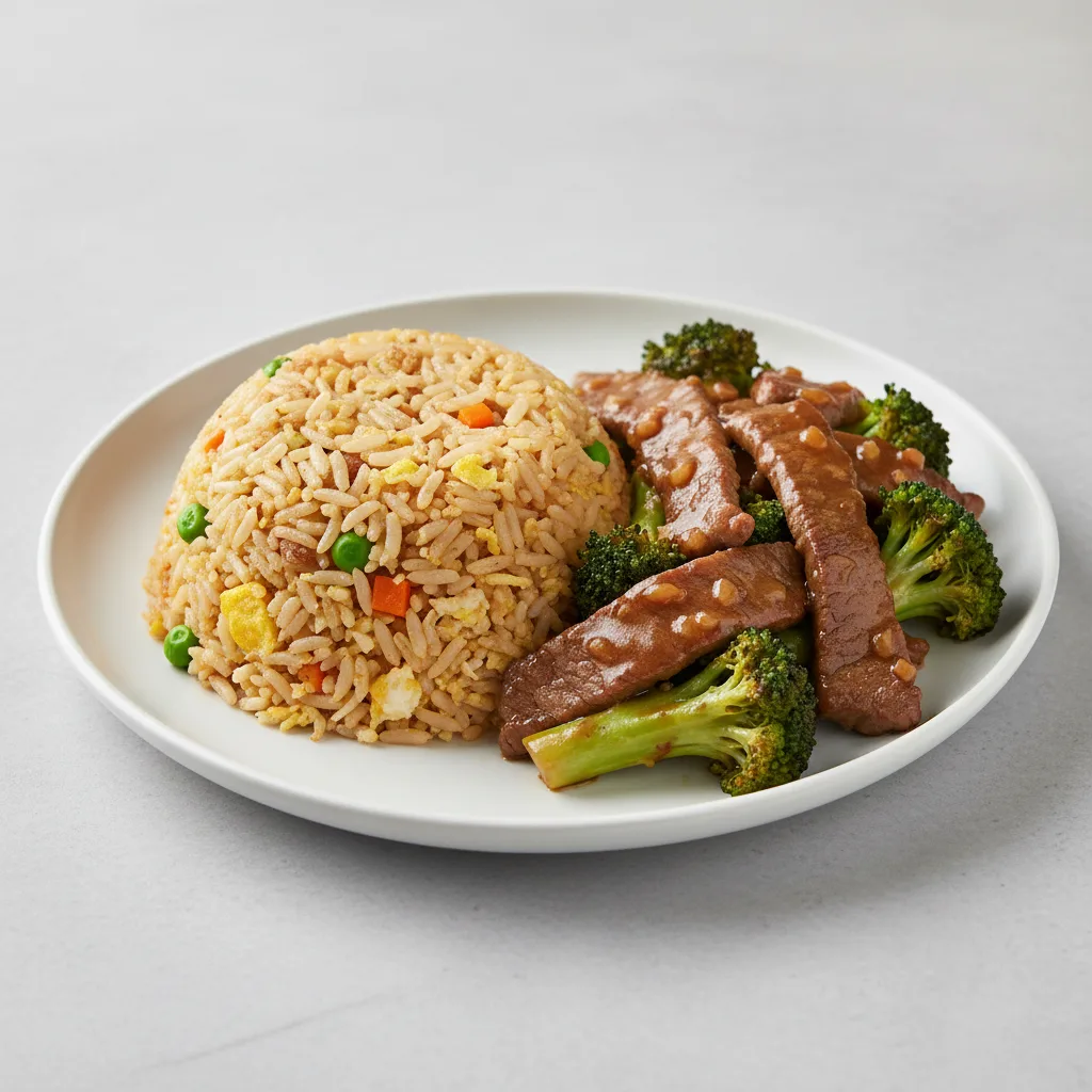 Beef Broccoli with Fried Rice Beef Broccoli with Fried Rice