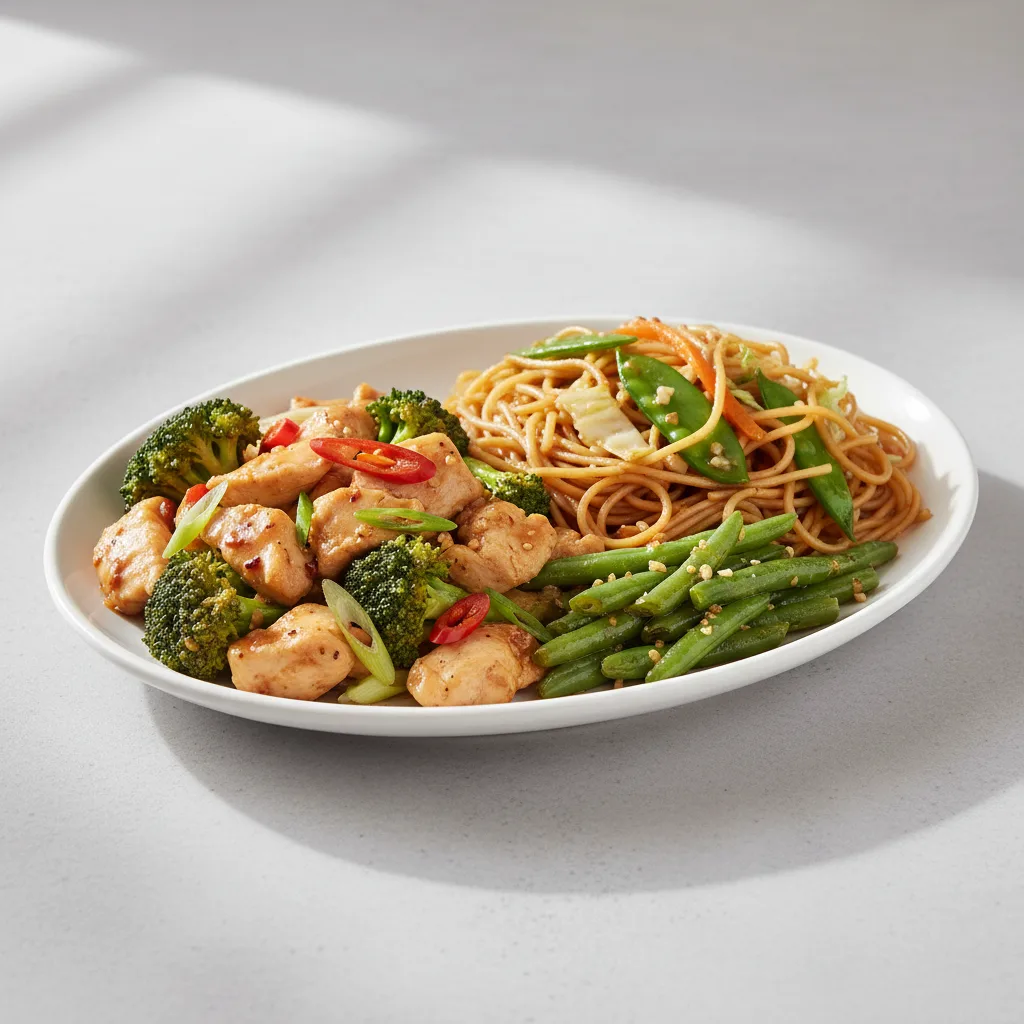 Chicken Broccoli wirh Veggie Chow Mein Chicken Broccoli wirh Veggie Chow Mein