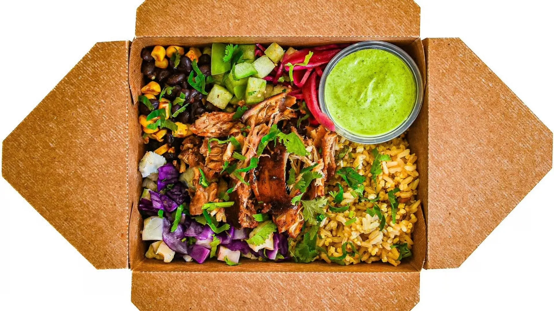 Chicken Rice Bowl with Cilantro Green Sauce