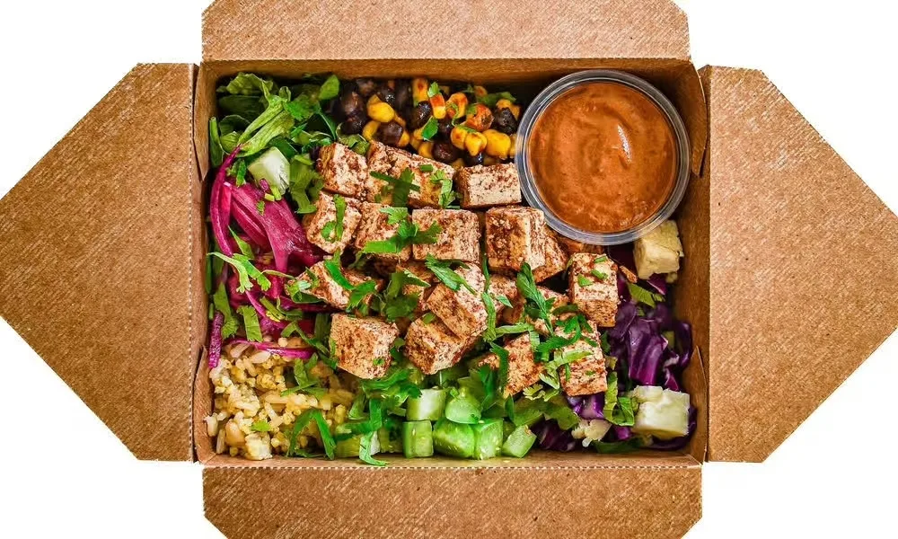 Tofu Mixto Bowl with Cilantro Green Sauce